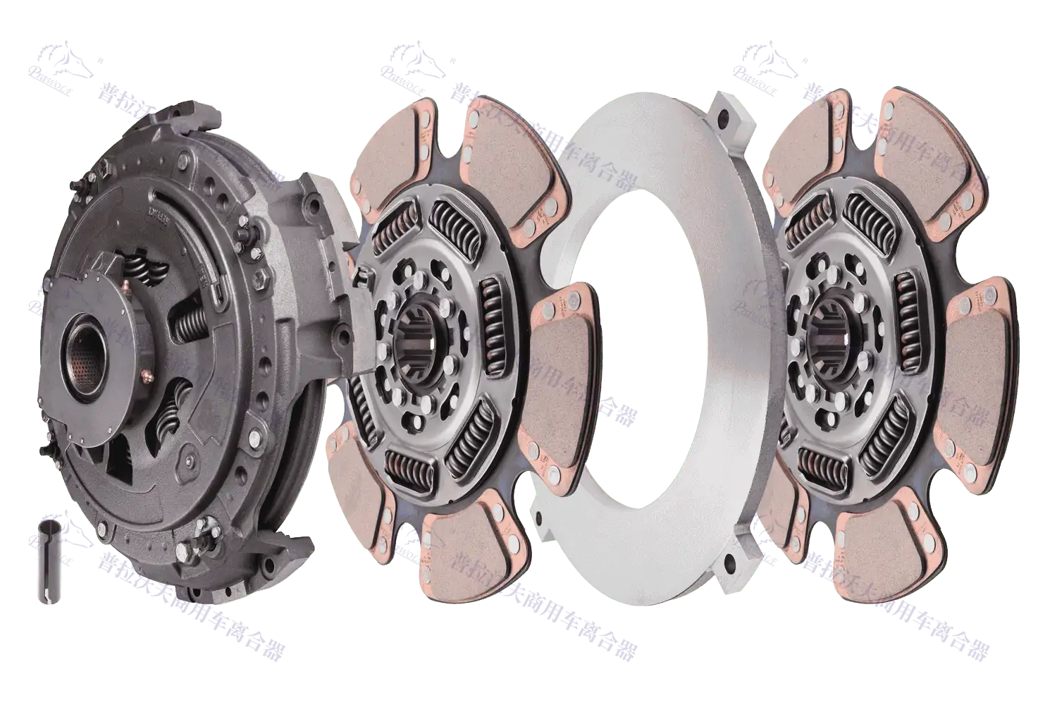 PRAWOLF Clutch Kit 15.5" Twin Pull, Self-Adjusting 052 209 701 25